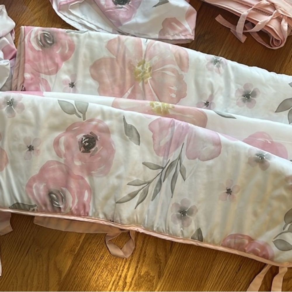 Sweet Jojo Watercolor Crib Railing Covers